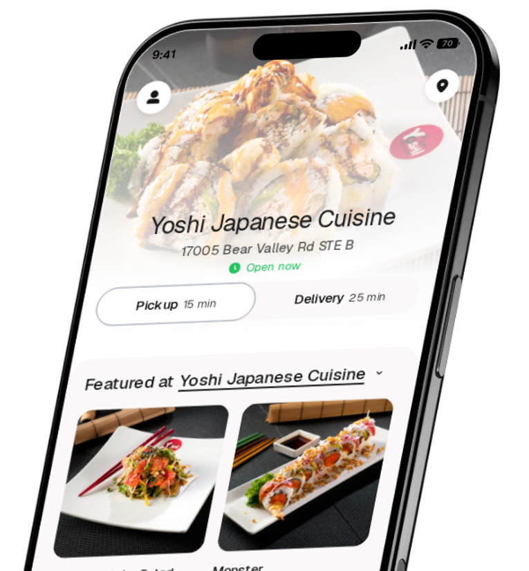 Yoshi Japanese Cuisine app preview